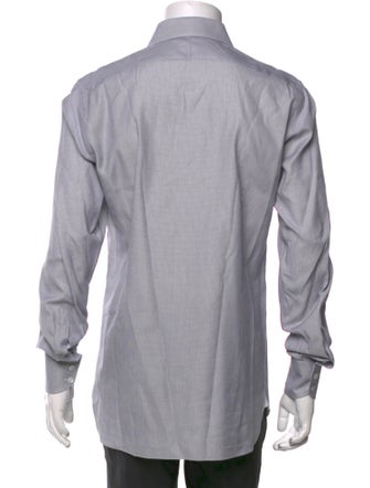 Tom Ford Plaid Print Long Sleeve Dress Shirt