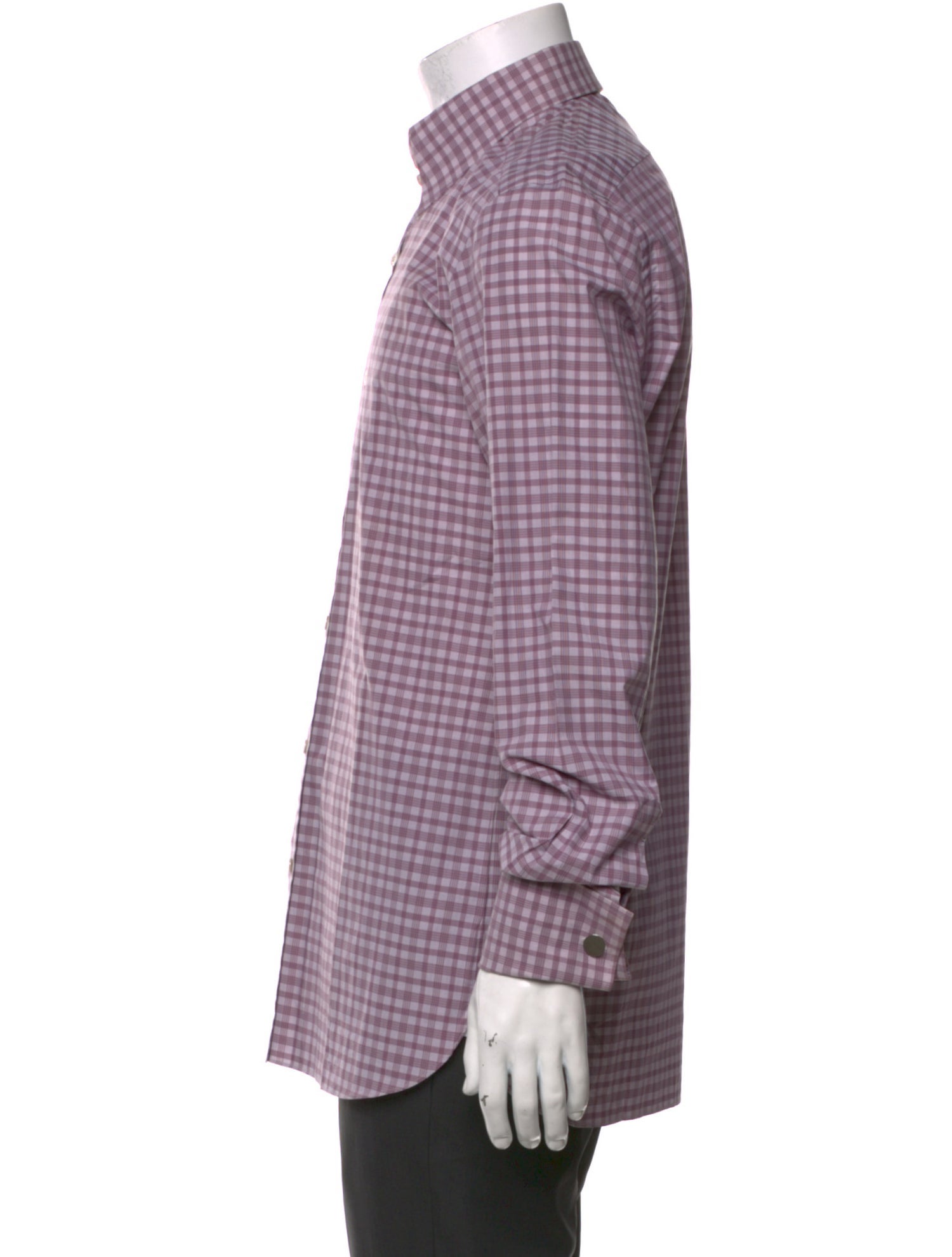 Tom Ford Plaid Print Long Sleeve Dress Shirt