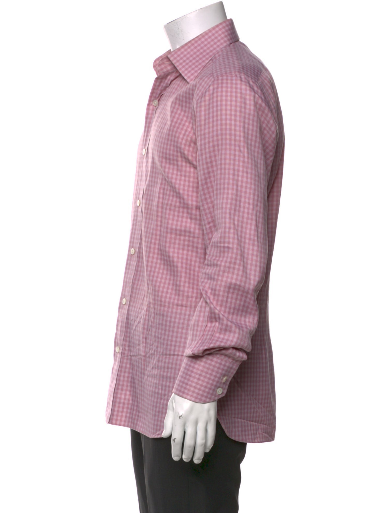 Tom Ford Plaid Print Long Sleeve Dress Shirt