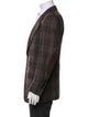 Tom Ford Wool Plaid Print Blazer