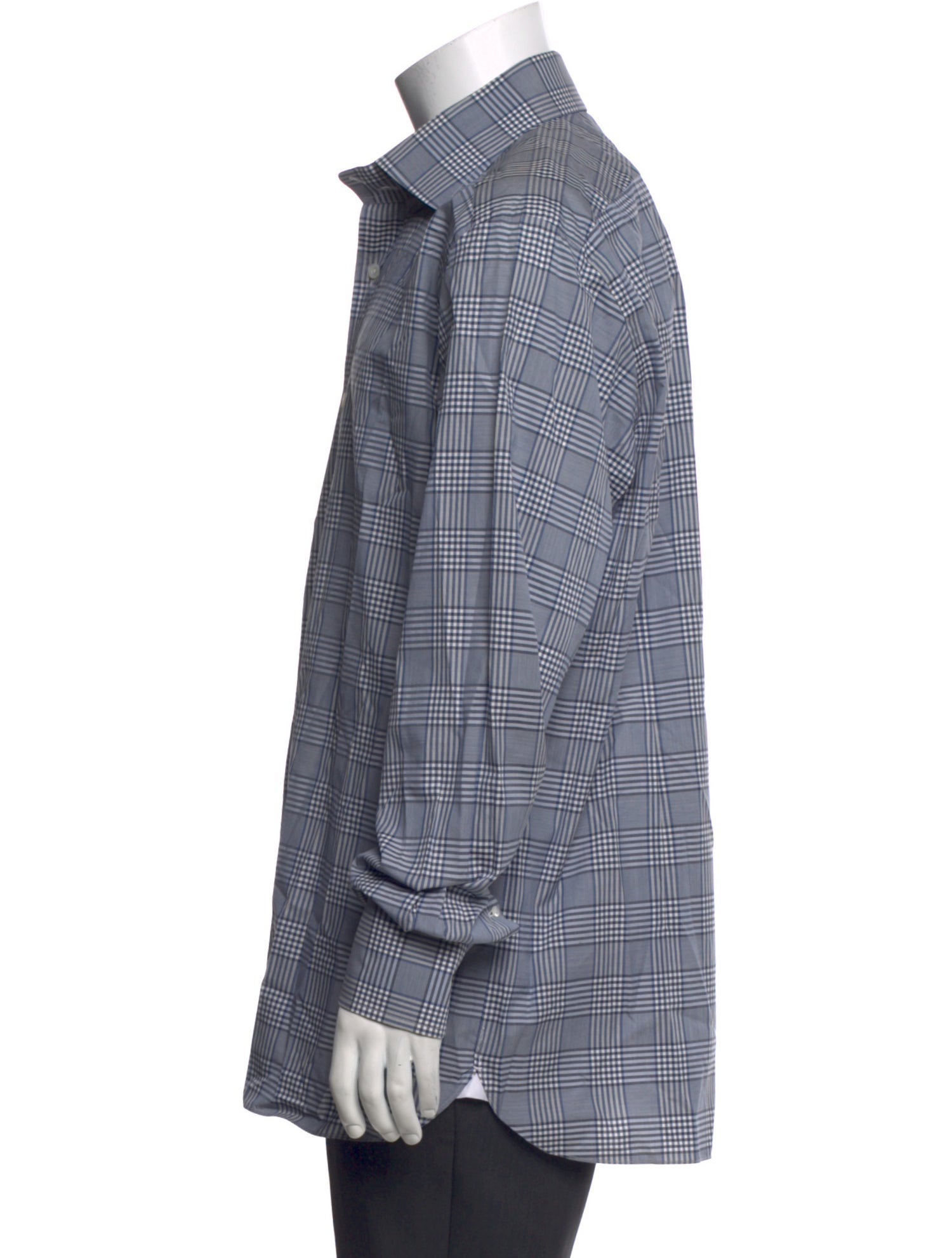 Tom Ford Plaid Print Long Sleeve Dress Shirt