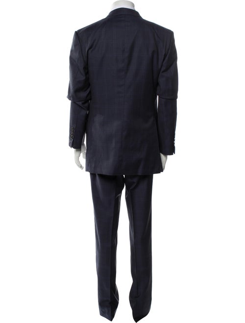 Tom Ford Wool Plaid Print Three-Piece Suit