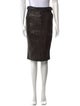 Tom Ford Lamb Leather Knee-Length Skirt