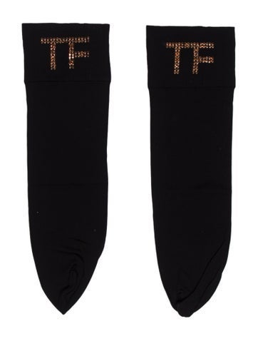 Tom Ford Winter Accessories Gem Embellished Logo Socks