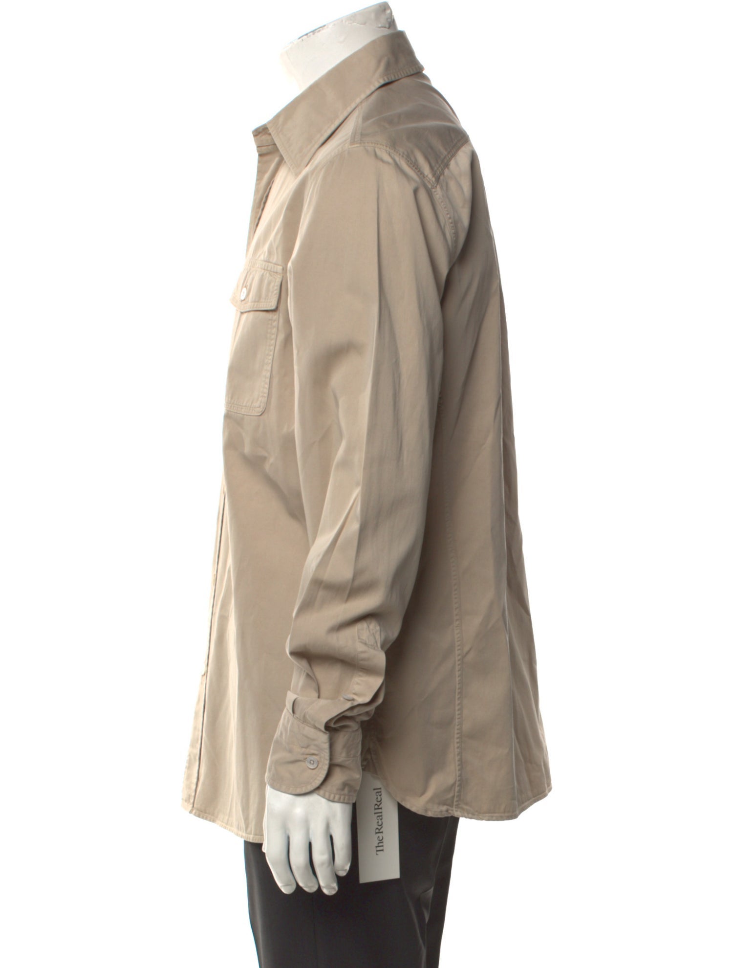 Tom Ford Colorblock Pattern Long Sleeve Shirt