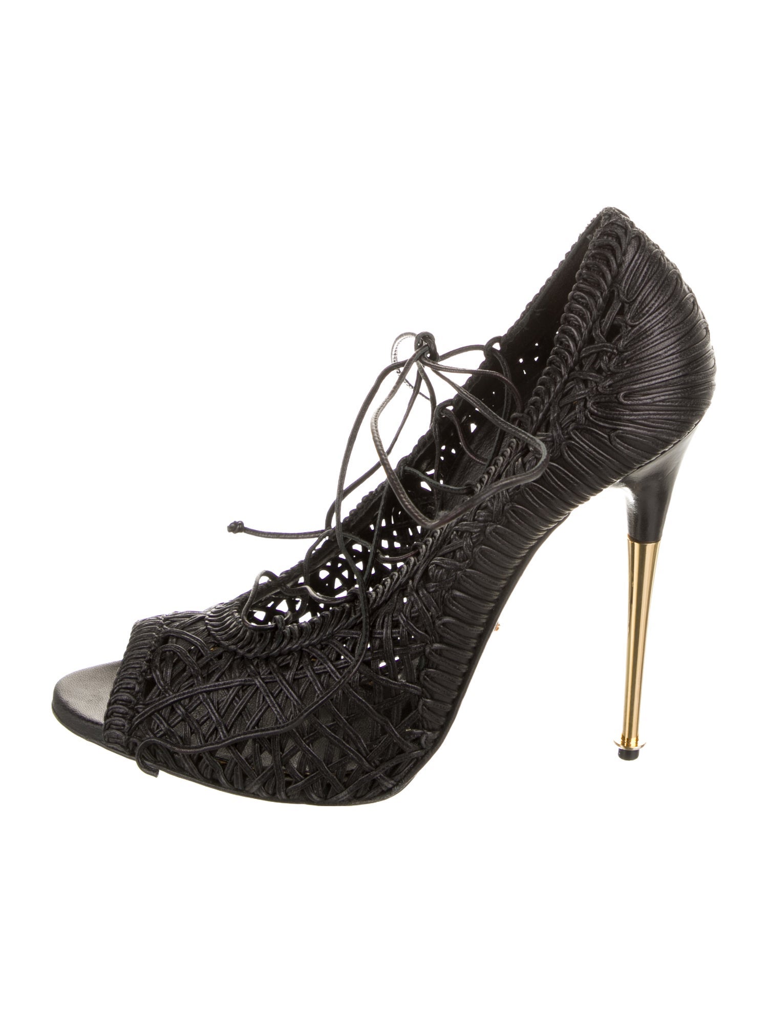 Tom Ford Leather Braided Accents Pumps