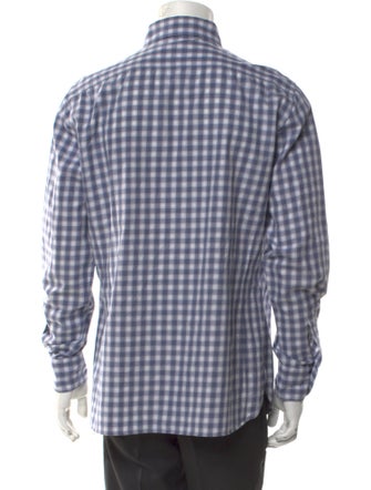 Tom Ford Plaid Print Long Sleeve Western Shirt