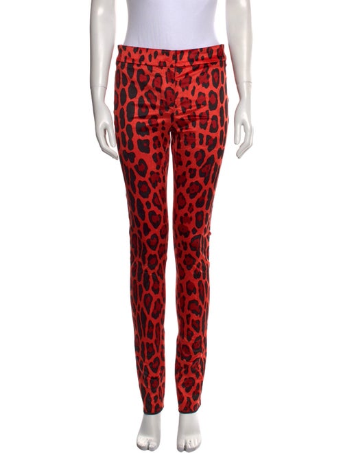Tom Ford Animal Print Skinny Leg Pants