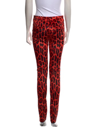Tom Ford Animal Print Skinny Leg Pants