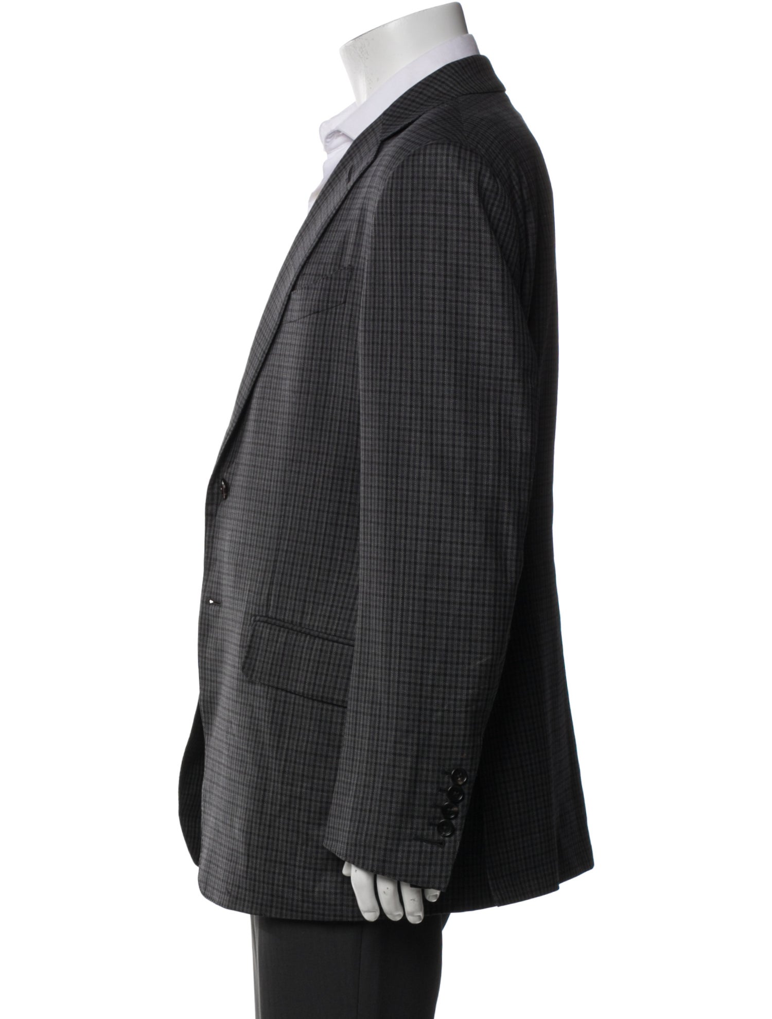 Tom Ford Wool Plaid Print Blazer