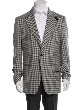 Tom Ford Wool Houndstooth Print Sport Coat