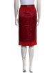 Tom Ford Leather Trim Embellishment Knee-Length Skirt