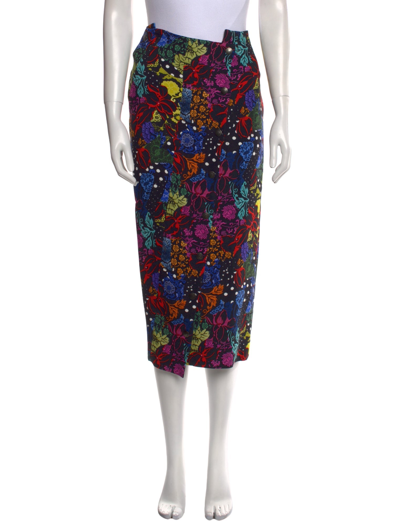 Tom Ford Floral Print Midi Length Skirt