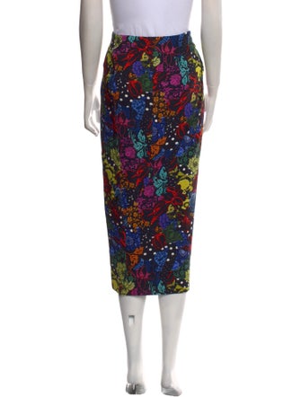 Tom Ford Floral Print Midi Length Skirt
