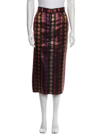 Tom Ford Floral Print Midi Length Skirt