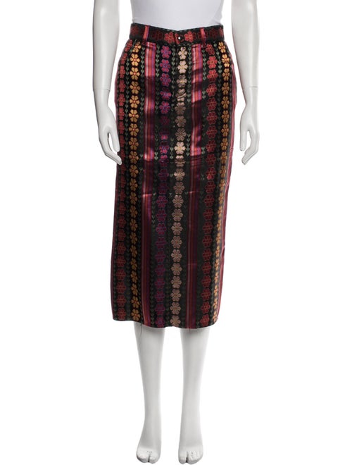 Tom Ford Floral Print Midi Length Skirt