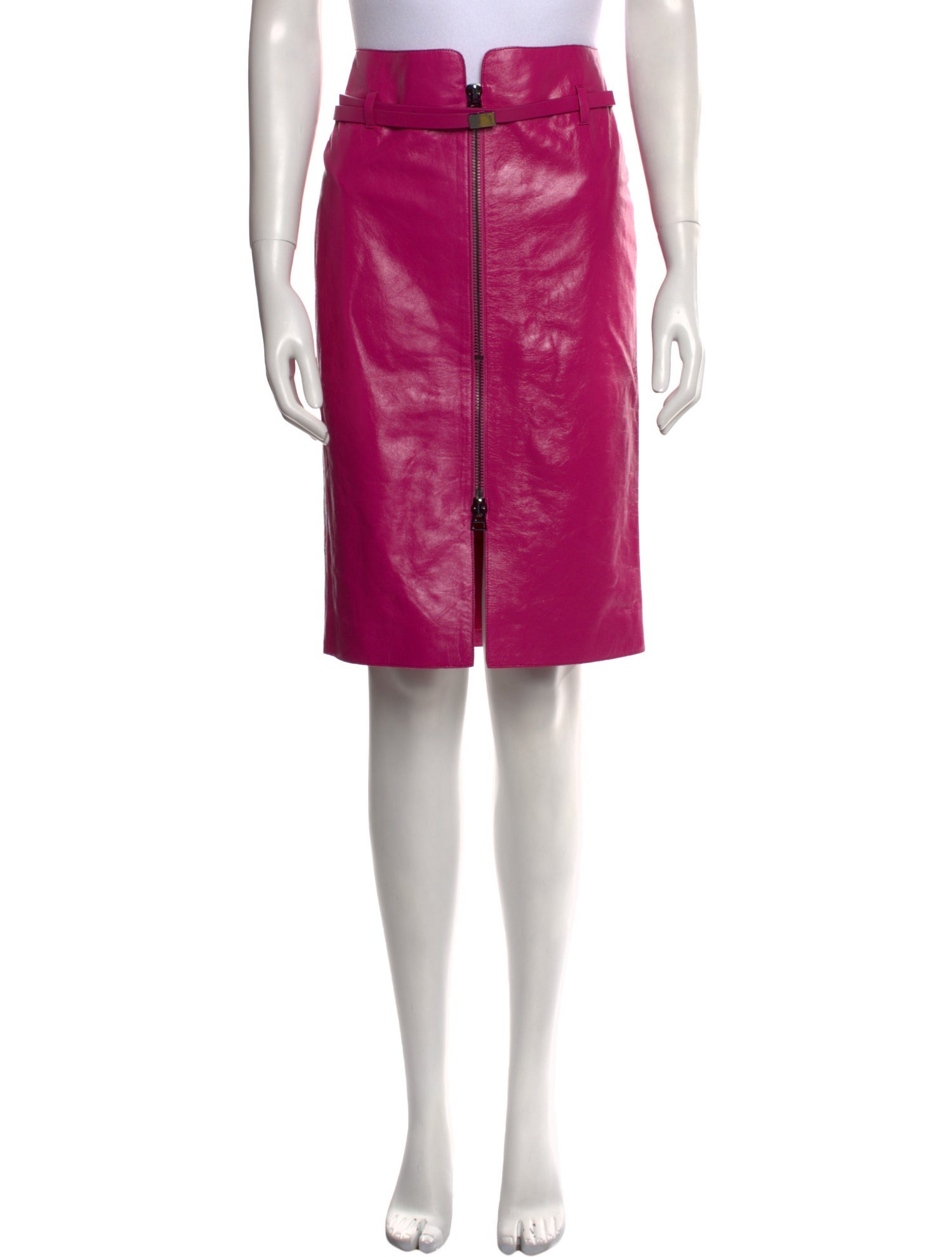Tom Ford Leather Knee-Length Skirt