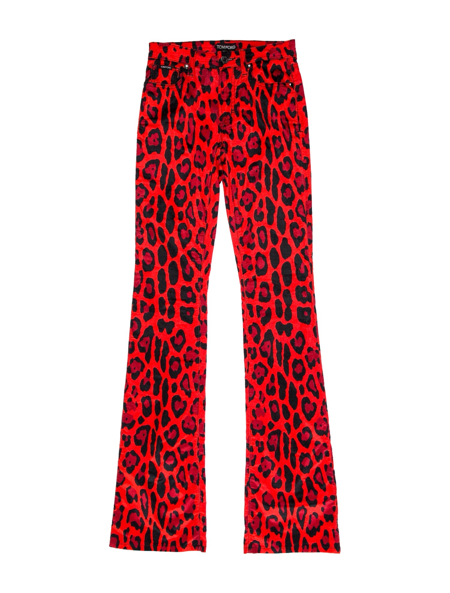 Tom Ford Animal Print Wide Leg Pants