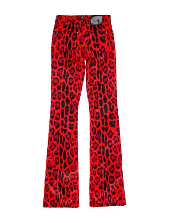 Tom Ford Animal Print Wide Leg Pants