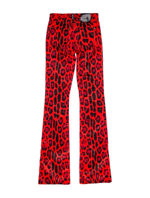Tom Ford Animal Print Wide Leg Pants