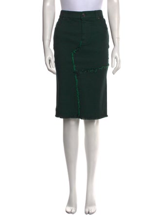 Tom Ford Raw-Edge Trim Knee-Length Skirt