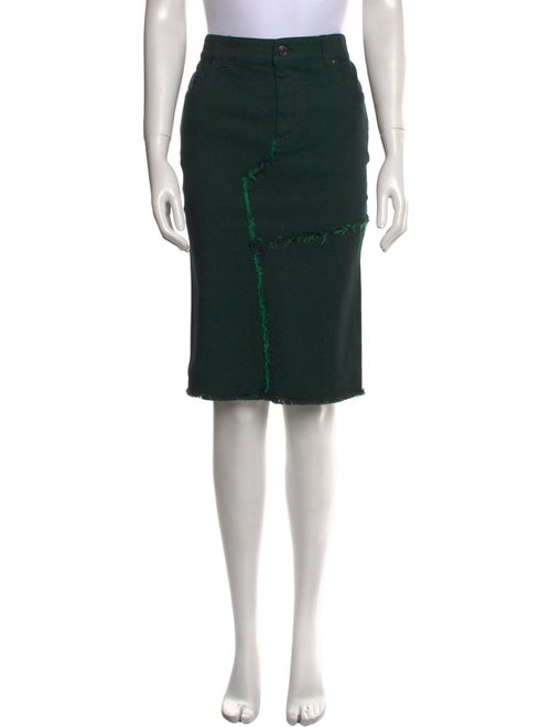 Tom Ford Raw-Edge Trim Knee-Length Skirt