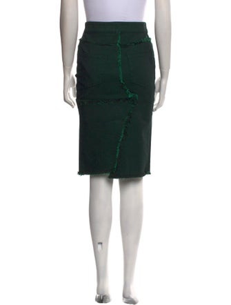 Tom Ford Raw-Edge Trim Knee-Length Skirt