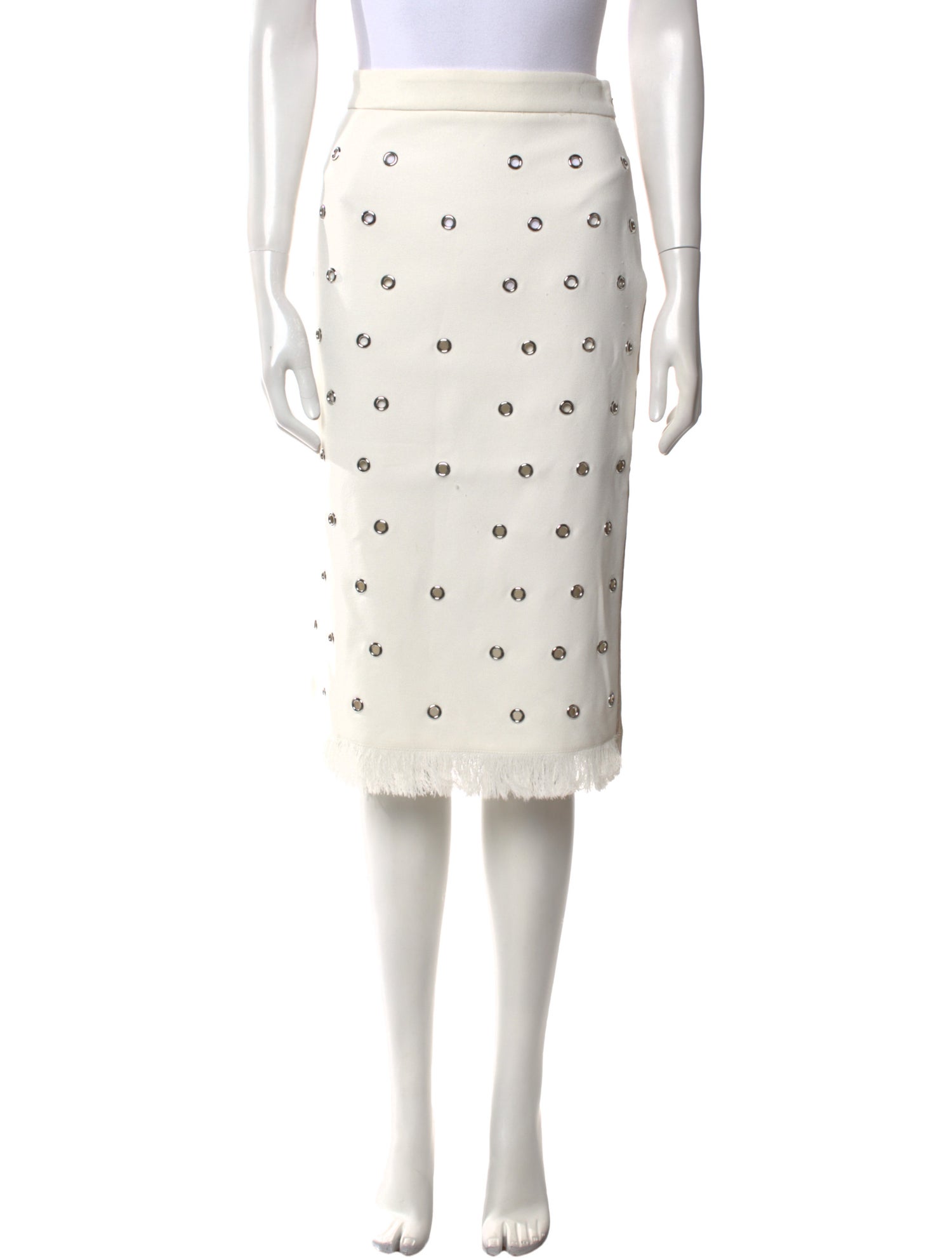 Tom Ford Fringe Trim Accent Knee-Length Skirt