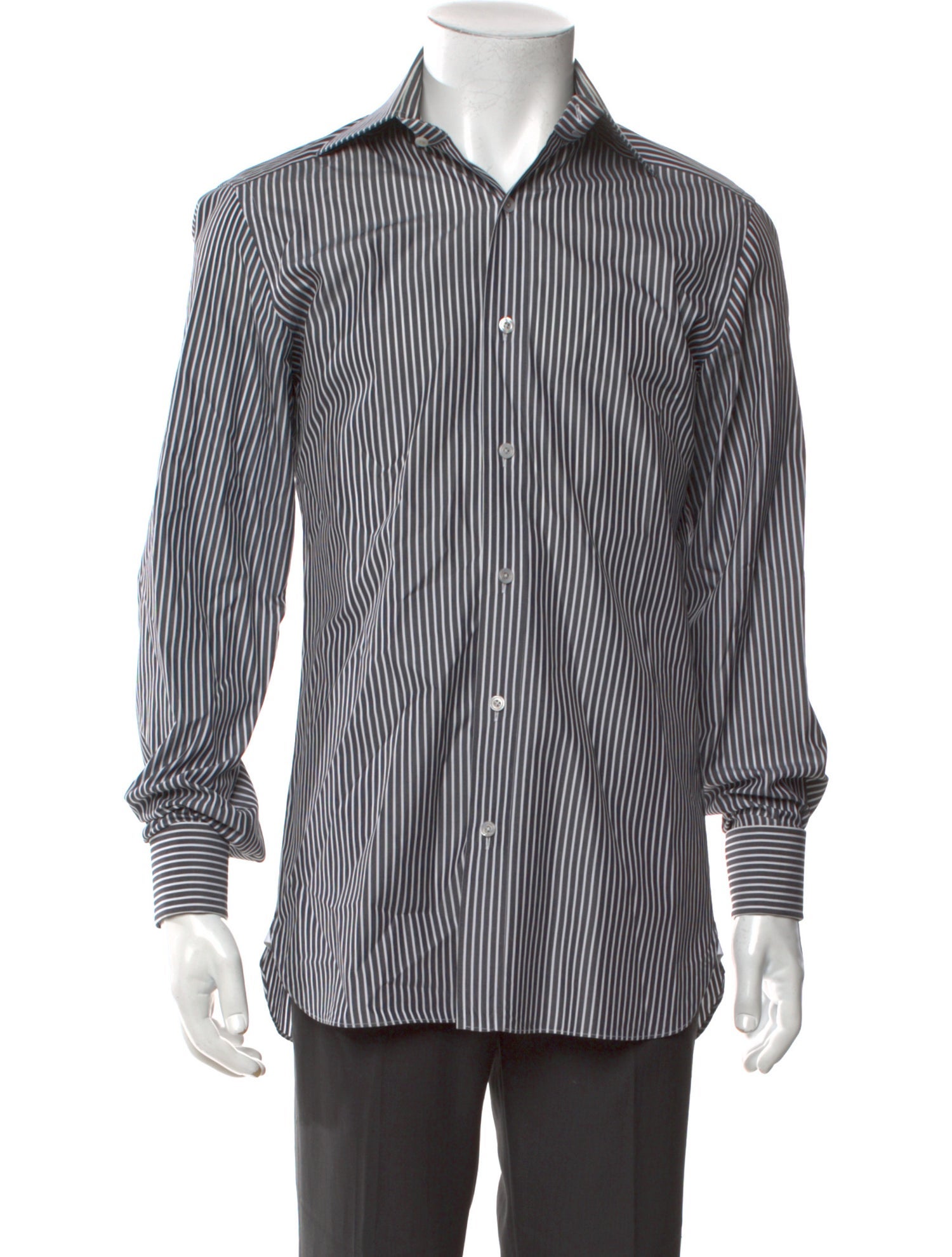 Tom Ford Striped Long Sleeve Dress Shirt