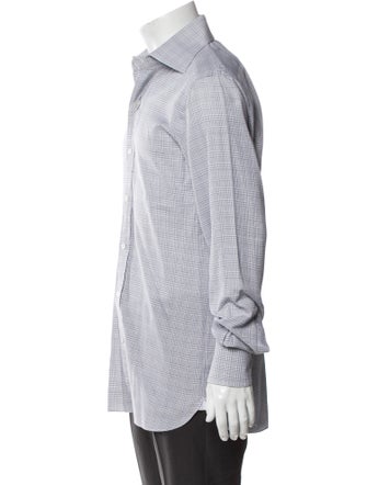 Tom Ford Plaid Print Long Sleeve Dress Shirt