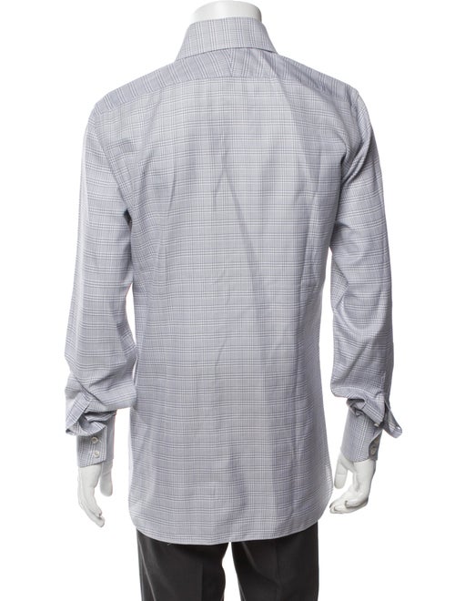 Tom Ford Plaid Print Long Sleeve Dress Shirt