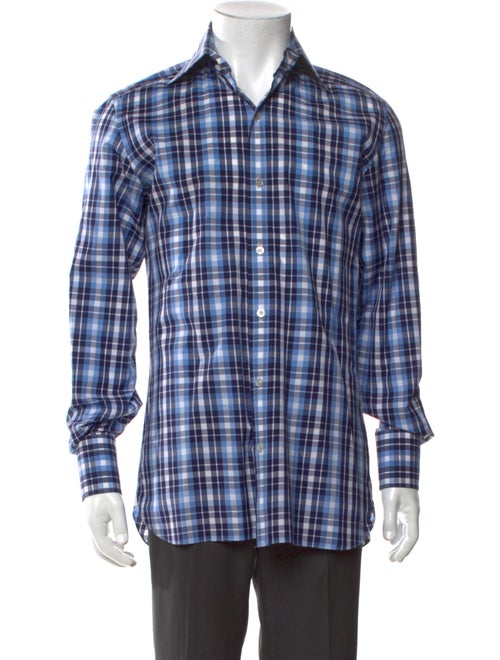 Tom Ford Plaid Print Long Sleeve Dress Shirt