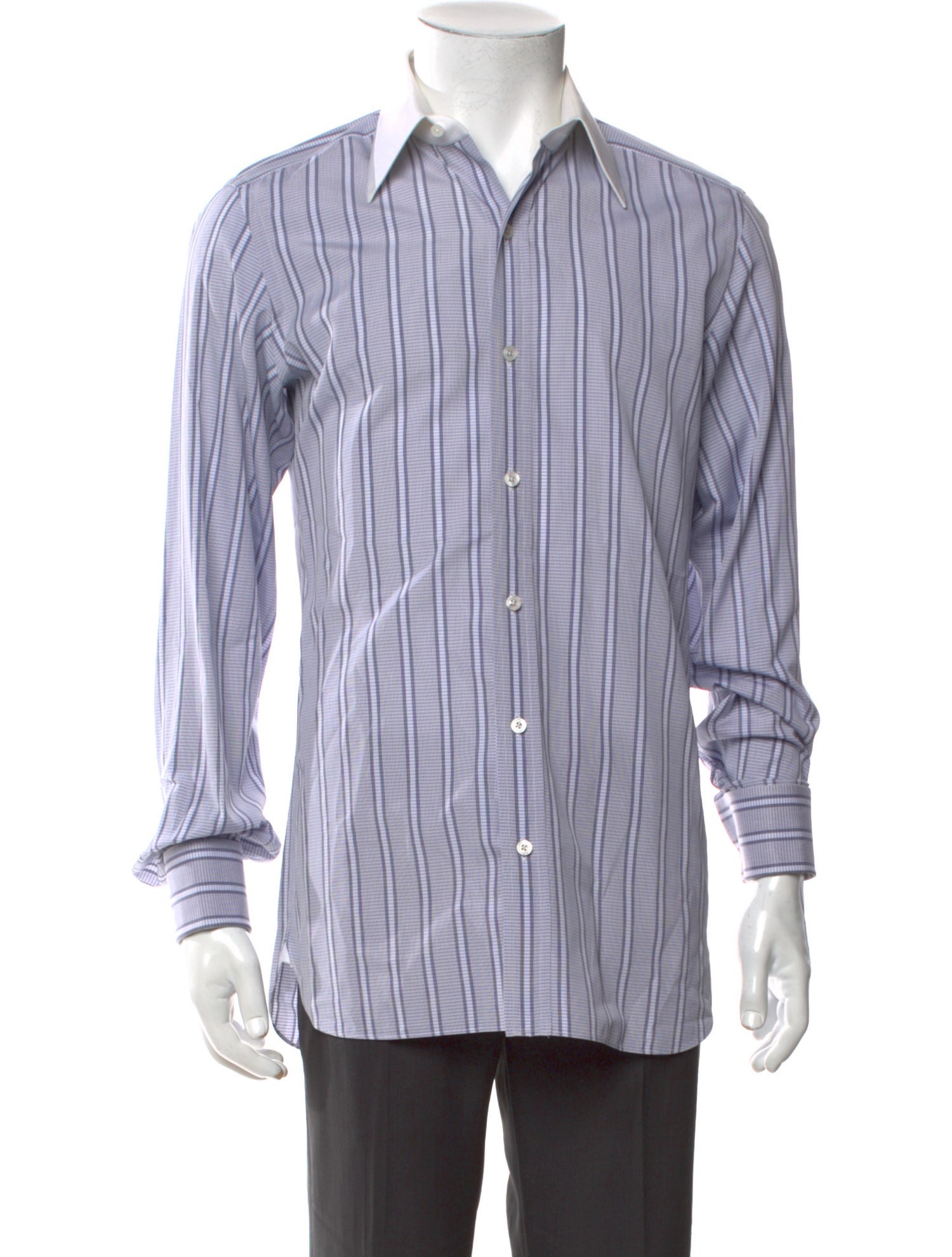 Tom Ford Striped Long Sleeve Dress Shirt