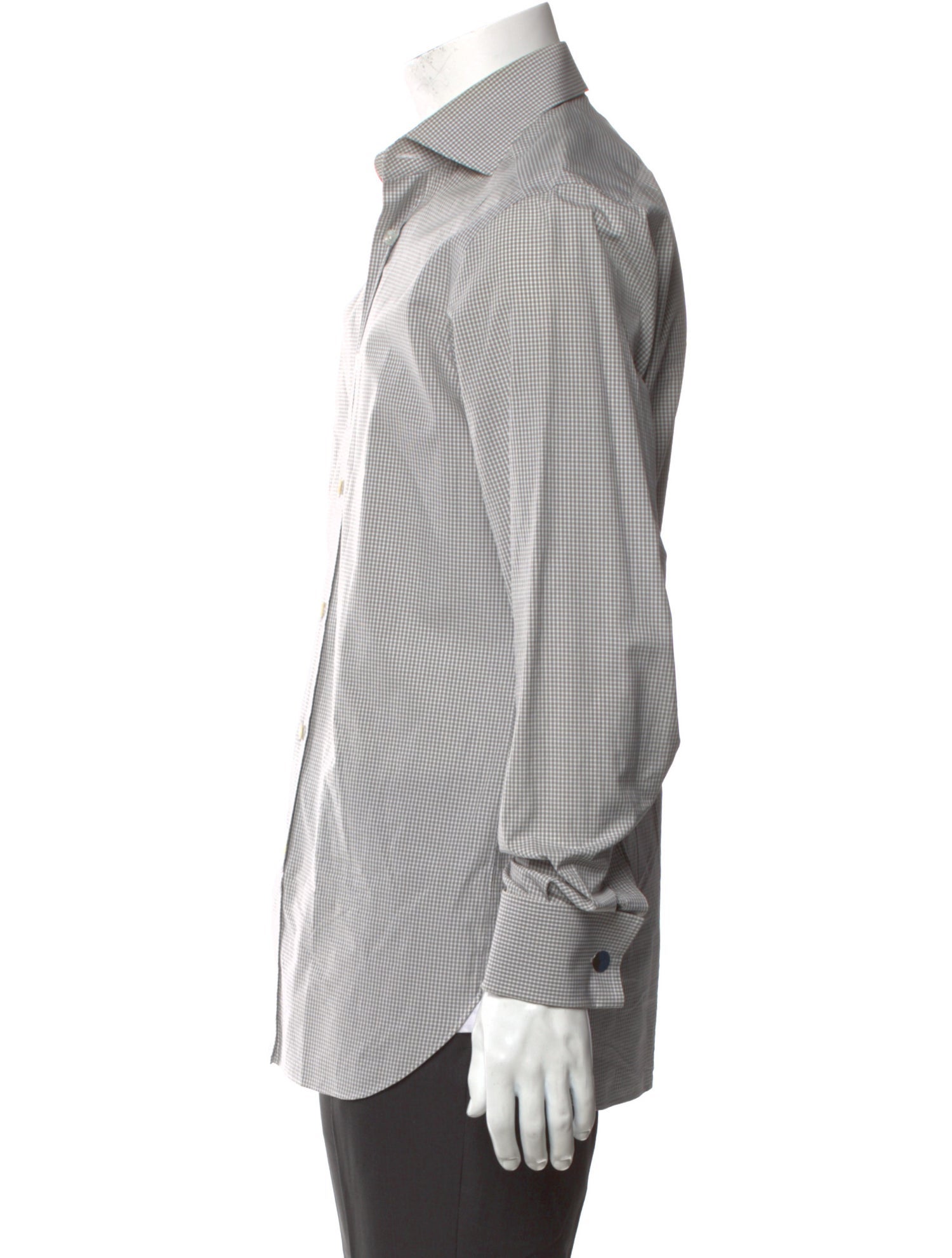 Tom Ford Plaid Print Long Sleeve Dress Shirt