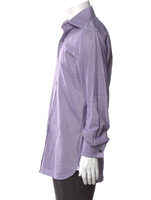Tom Ford Plaid Print Long Sleeve Dress Shirt