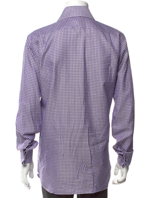 Tom Ford Plaid Print Long Sleeve Dress Shirt