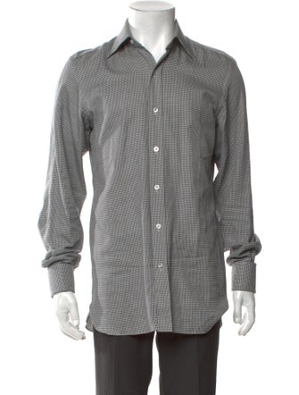 Tom Ford Plaid Print Long Sleeve Dress Shirt