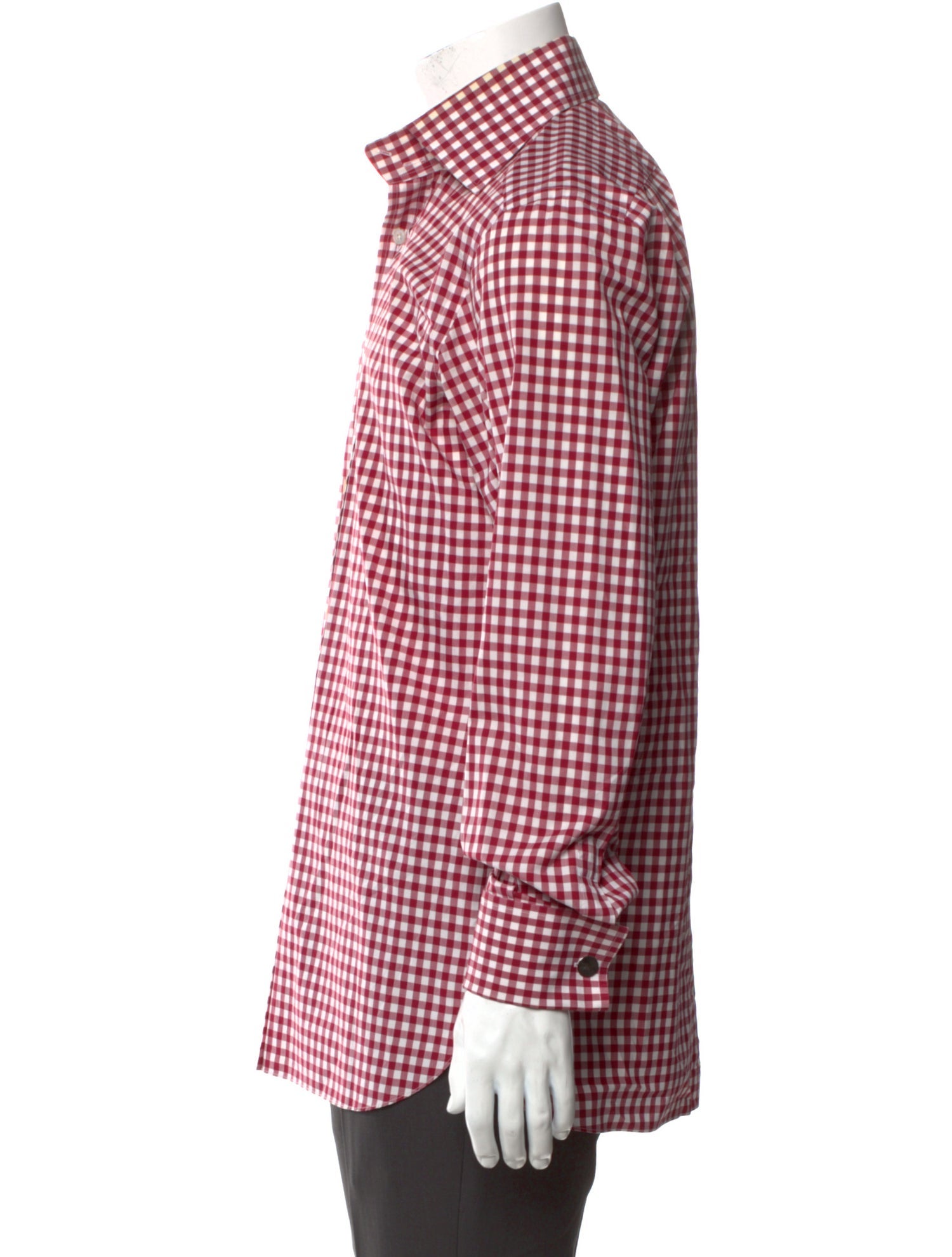 Tom Ford Plaid Print Long Sleeve Dress Shirt