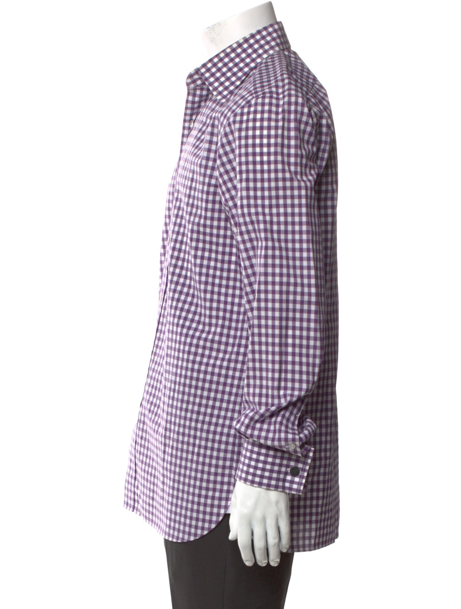 Tom Ford Plaid Print Long Sleeve Dress Shirt