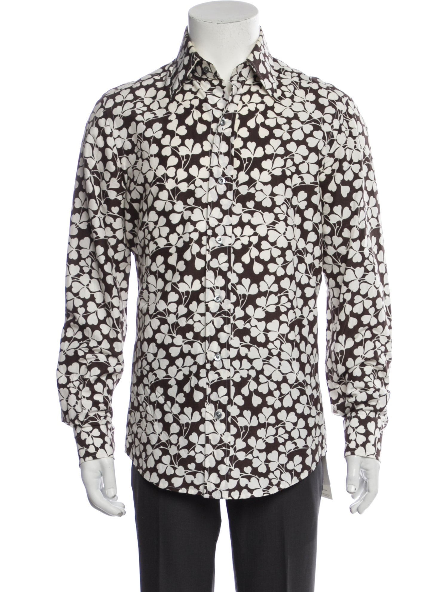 Tom Ford Printed Long Sleeve Dress Shirt