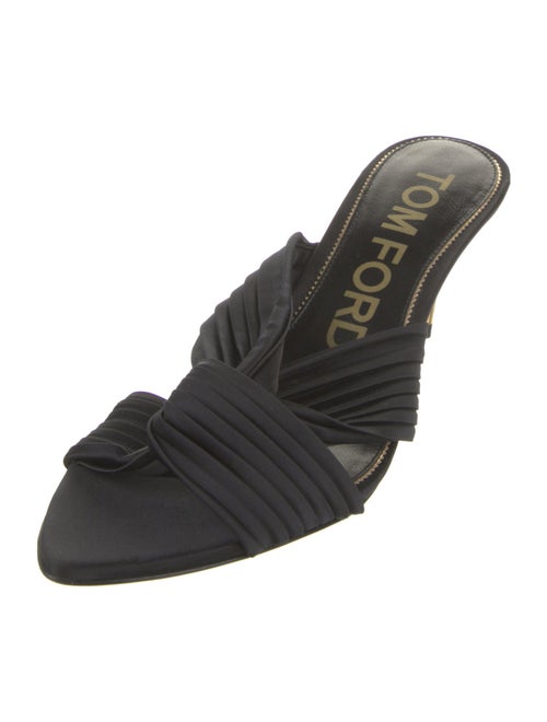 Tom Ford Satin Pleated Accents Mules