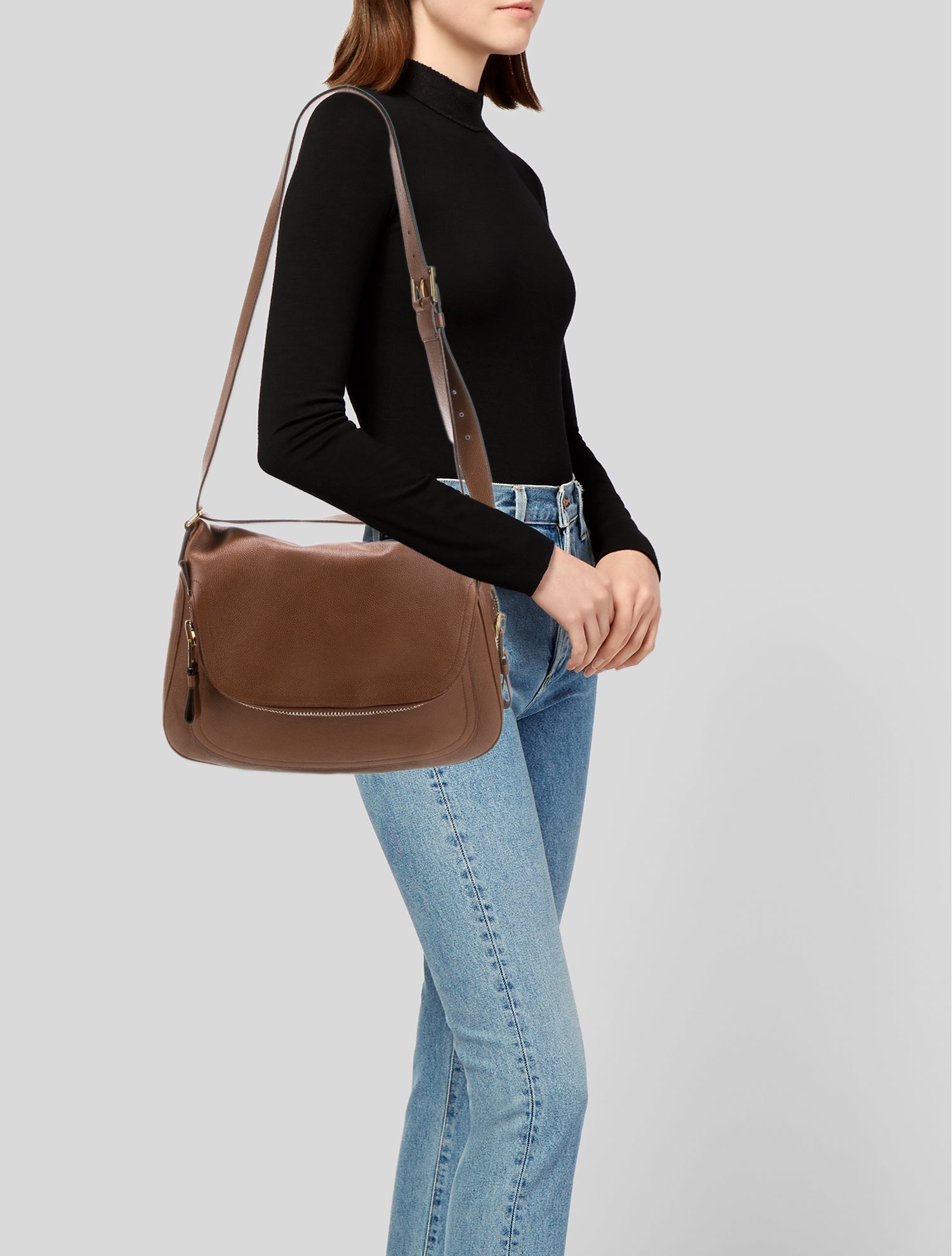 Tom Ford Leather Messenger Bag