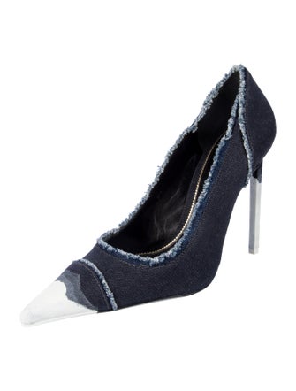Tom Ford Denim Raw-Edge Trim Pumps