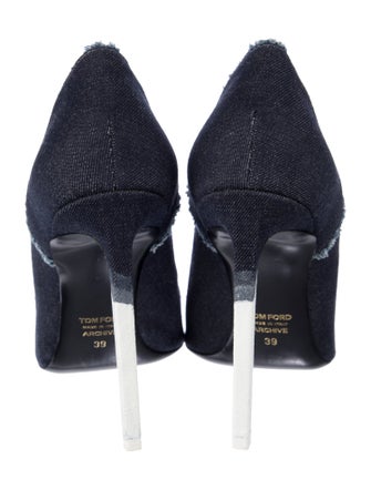 Tom Ford Denim Raw-Edge Trim Pumps