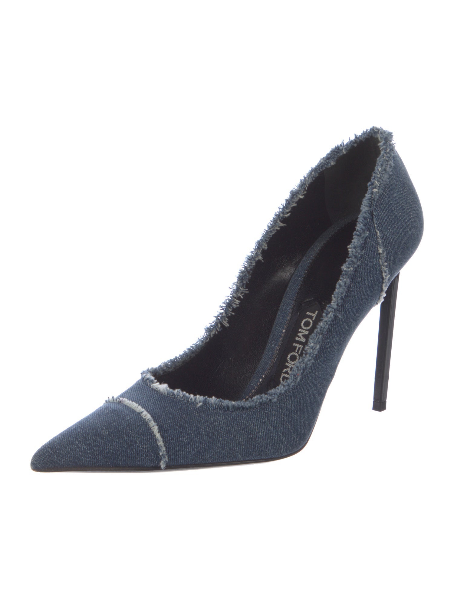 Tom Ford Denim Raw-Edge Trim Pumps