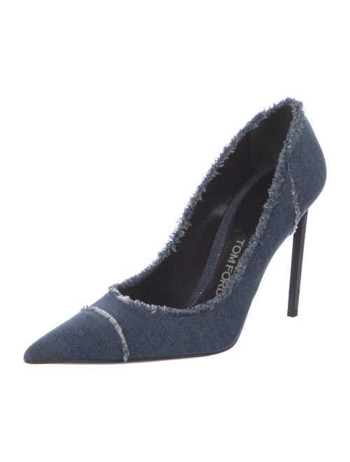 Tom Ford Denim Raw-Edge Trim Pumps