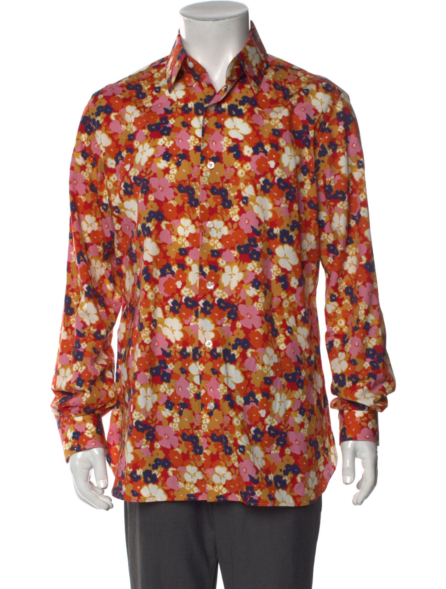 Tom Ford Floral Print Long Sleeve Shirt