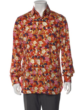 Tom Ford Floral Print Long Sleeve Shirt