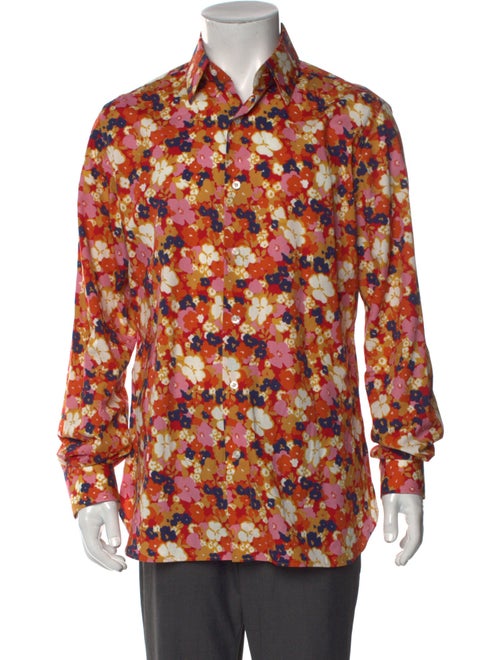 Tom Ford Floral Print Long Sleeve Shirt