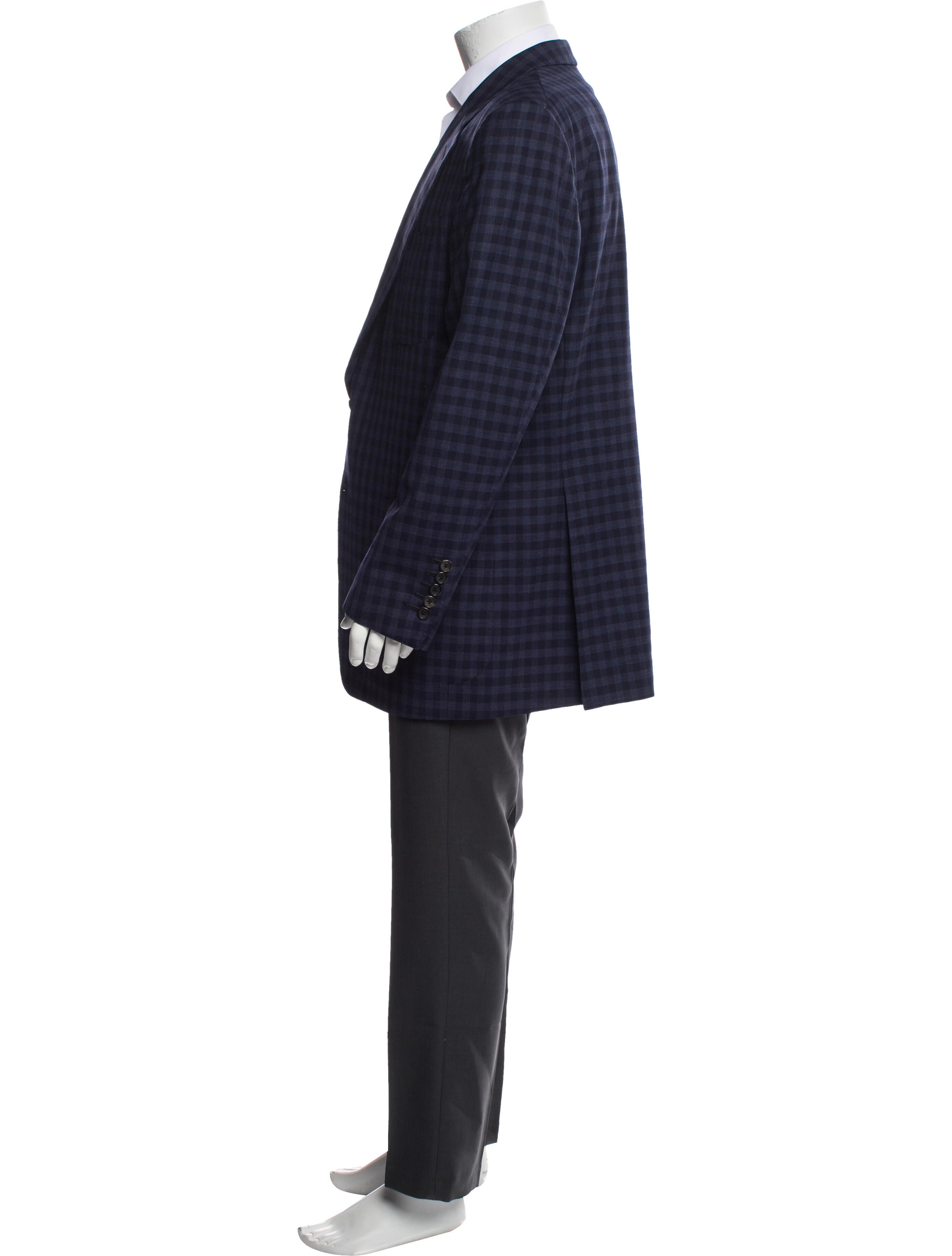 Tom Ford Wool Plaid Print Blazer